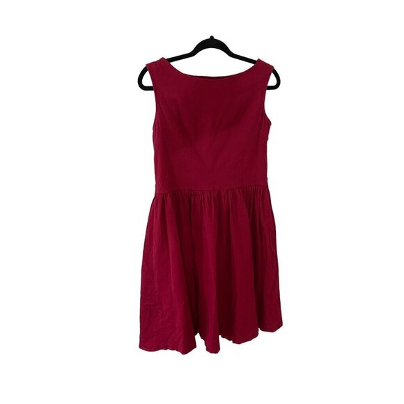 Lindy Bop Women's Red Retro Solid Pink 50's Style Rockabilly Dress - XL - Picture 1 of 13